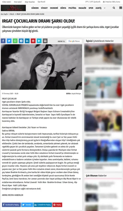 2021.07.11, Arpak Medya, IRGAT ÇOCUKLAR