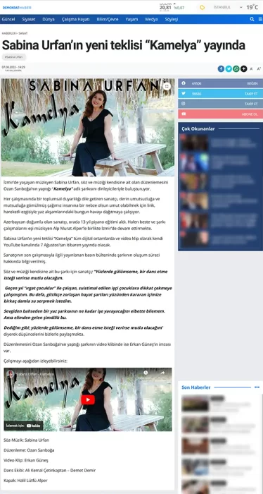 2022.08.07, Demokrat Haber, KAMELYA