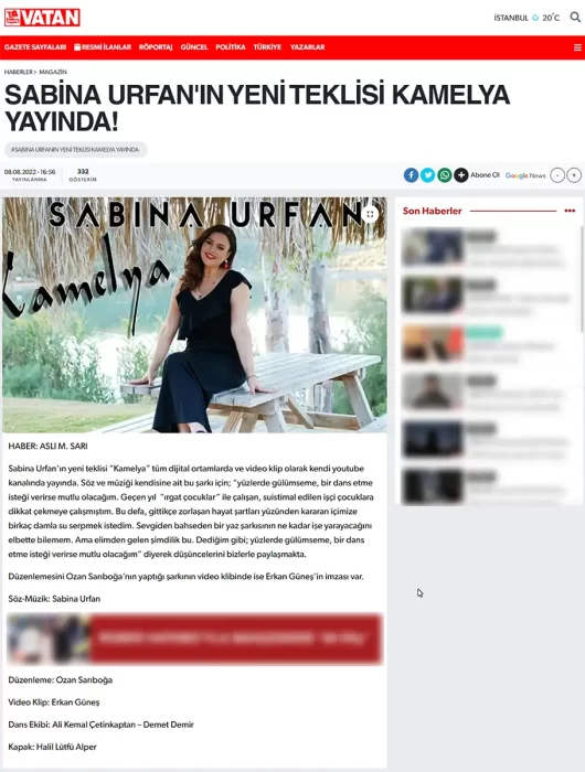 2022.08.08, Önce Vatan, KAMELYA